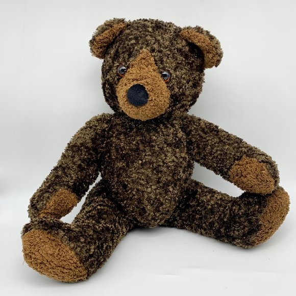 L.L. Bean Other - LL Bean Brown Plush Bear 16" Articulated Arms Legs Curly Poly Fur DCI Keene NH
